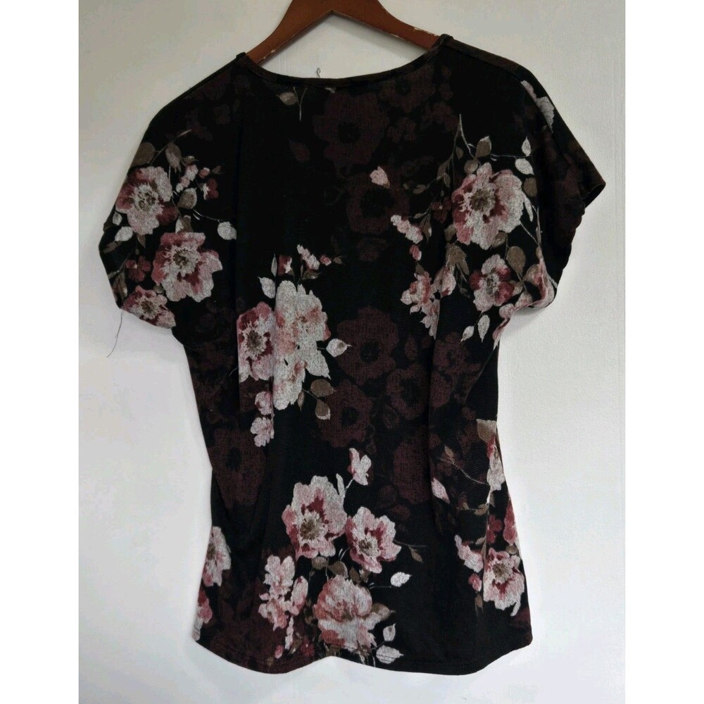 VTG C'est La Vie Tunic Womens L Blouse Paisley Dark Floral Boho Fairy Grunge Y2K - Picture 5 of 7